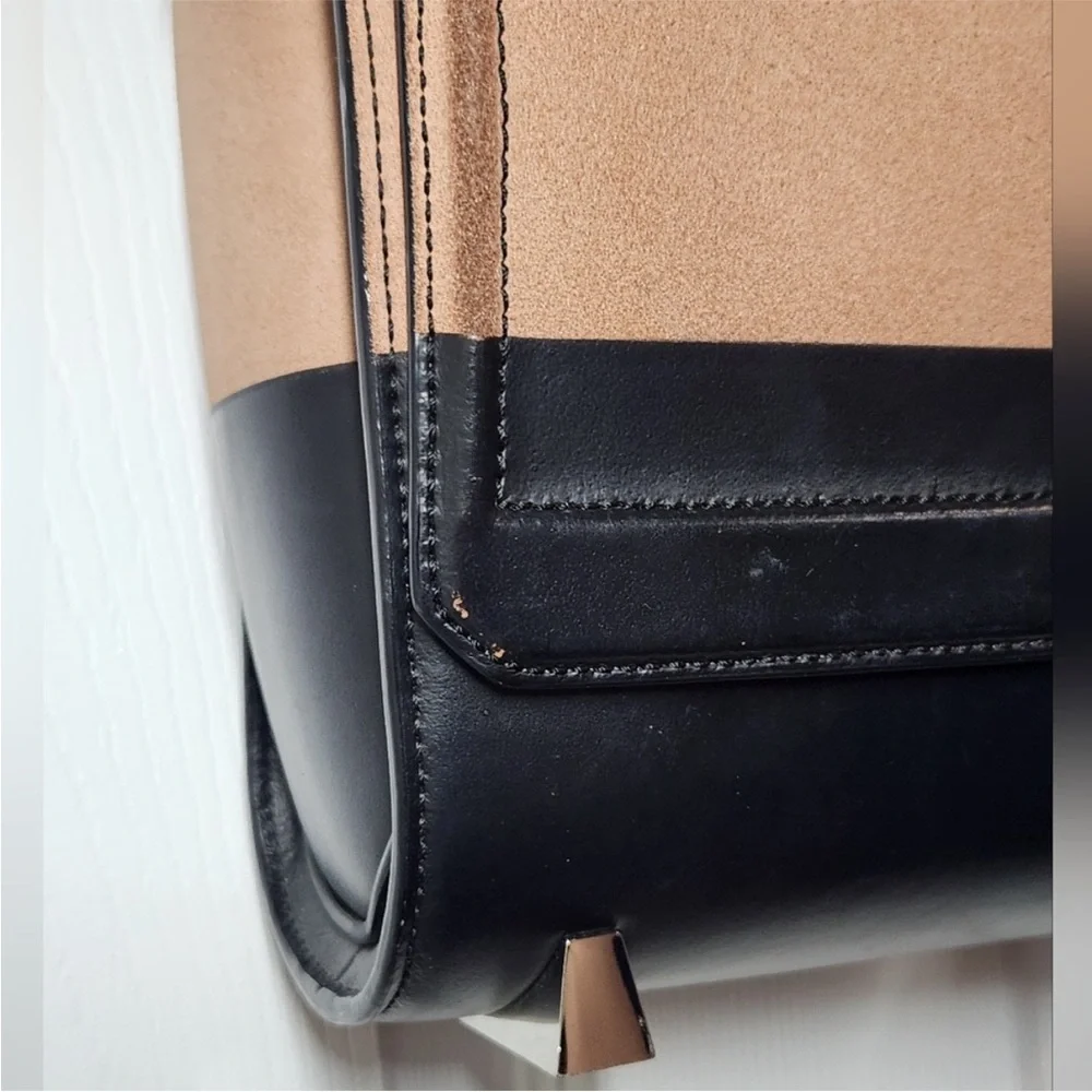 Alexander Wang Peach and Black Suede Crossbody Bag - Picture 5 of 12